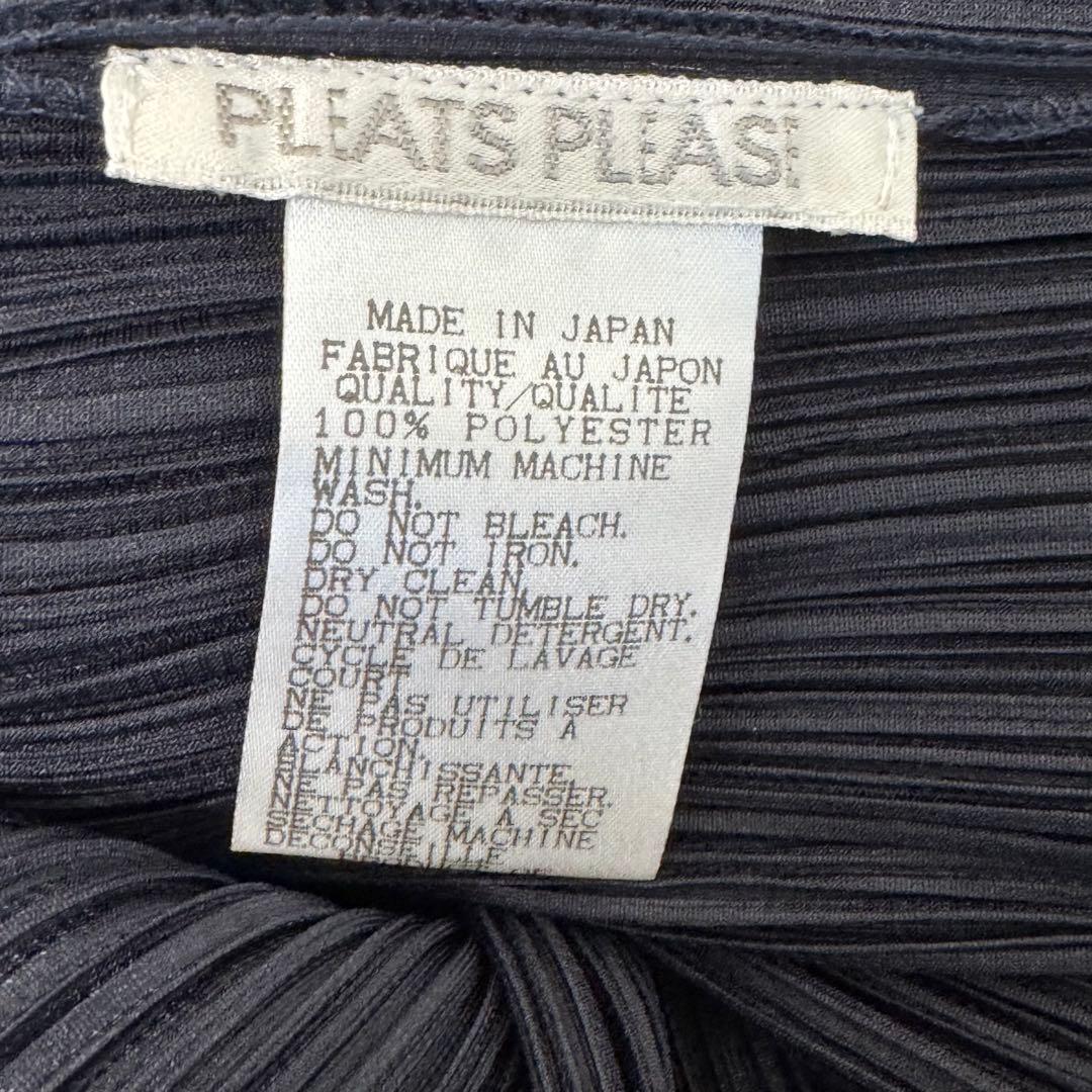 極美品✨PLEATS PLEASE バイカラー　チュニック　Lサイズ　黒　グレー