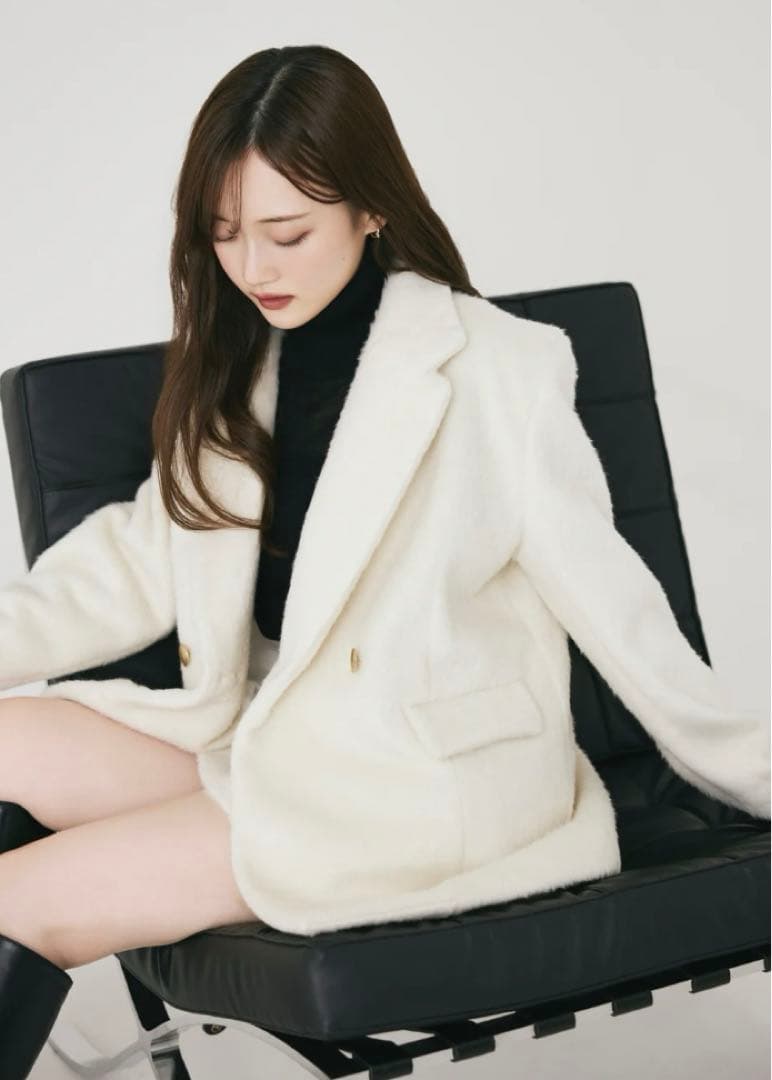 poláura シャギージャケットコート