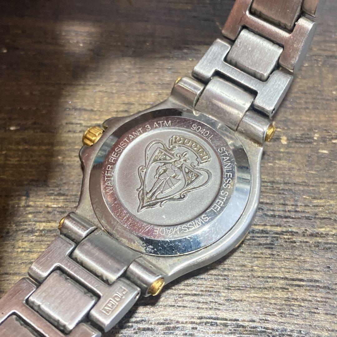 GUCCI グッチ 9040L ラウンドフェイス 腕時計 ステンレススチール