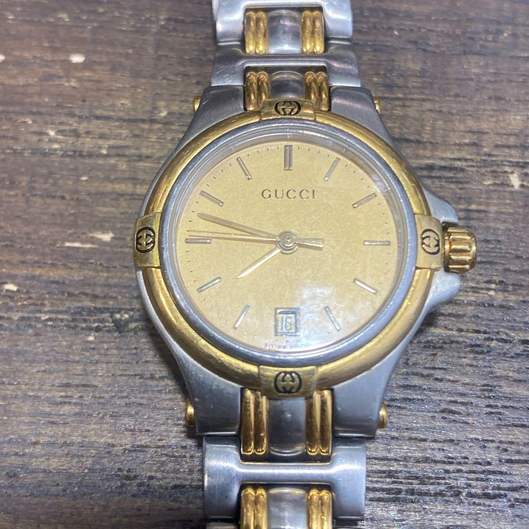 GUCCI グッチ 9040L ラウンドフェイス 腕時計 ステンレススチール