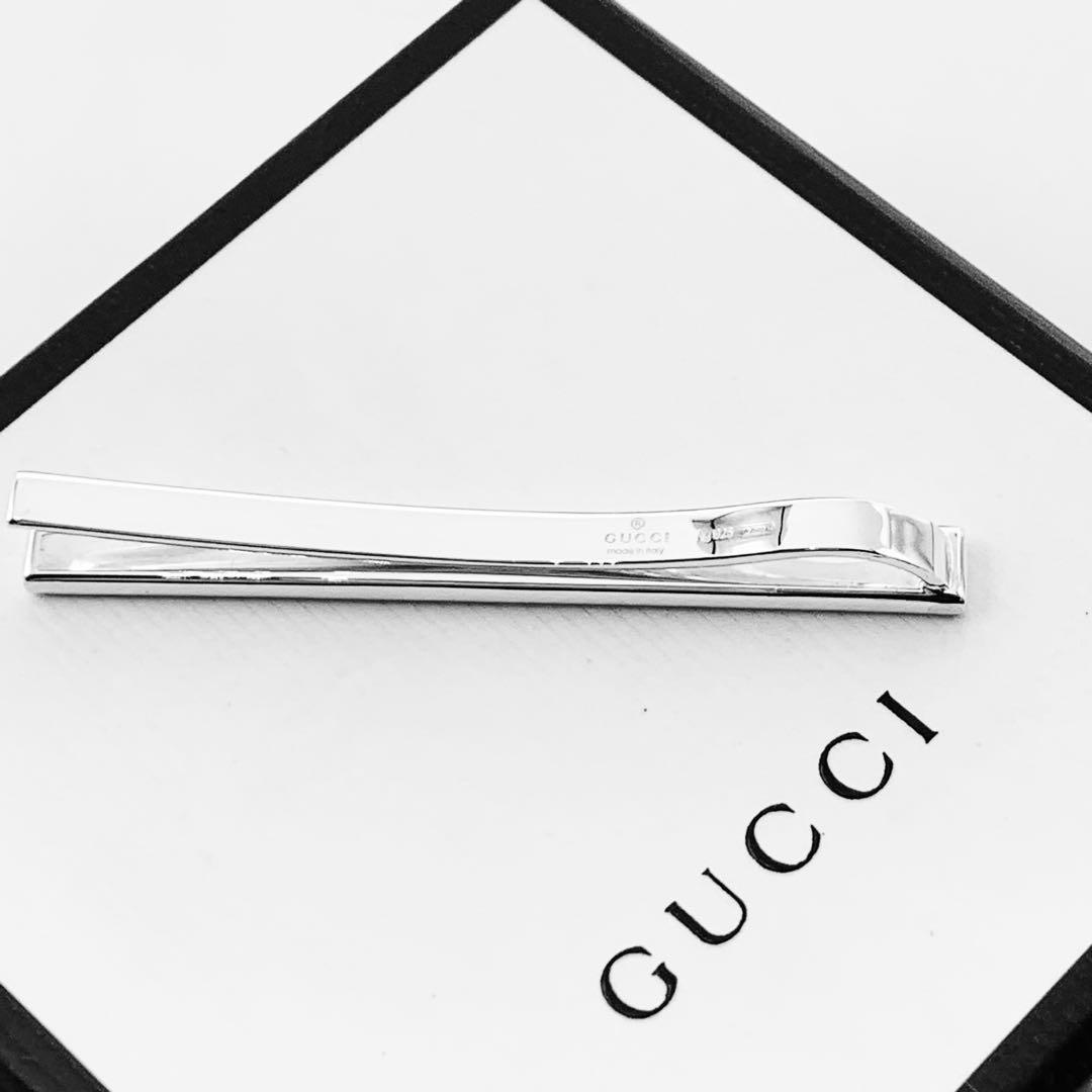 【超美品/現行】GUCCI グッチ ネクタイピン　ダイアゴナル　925 冠婚葬祭