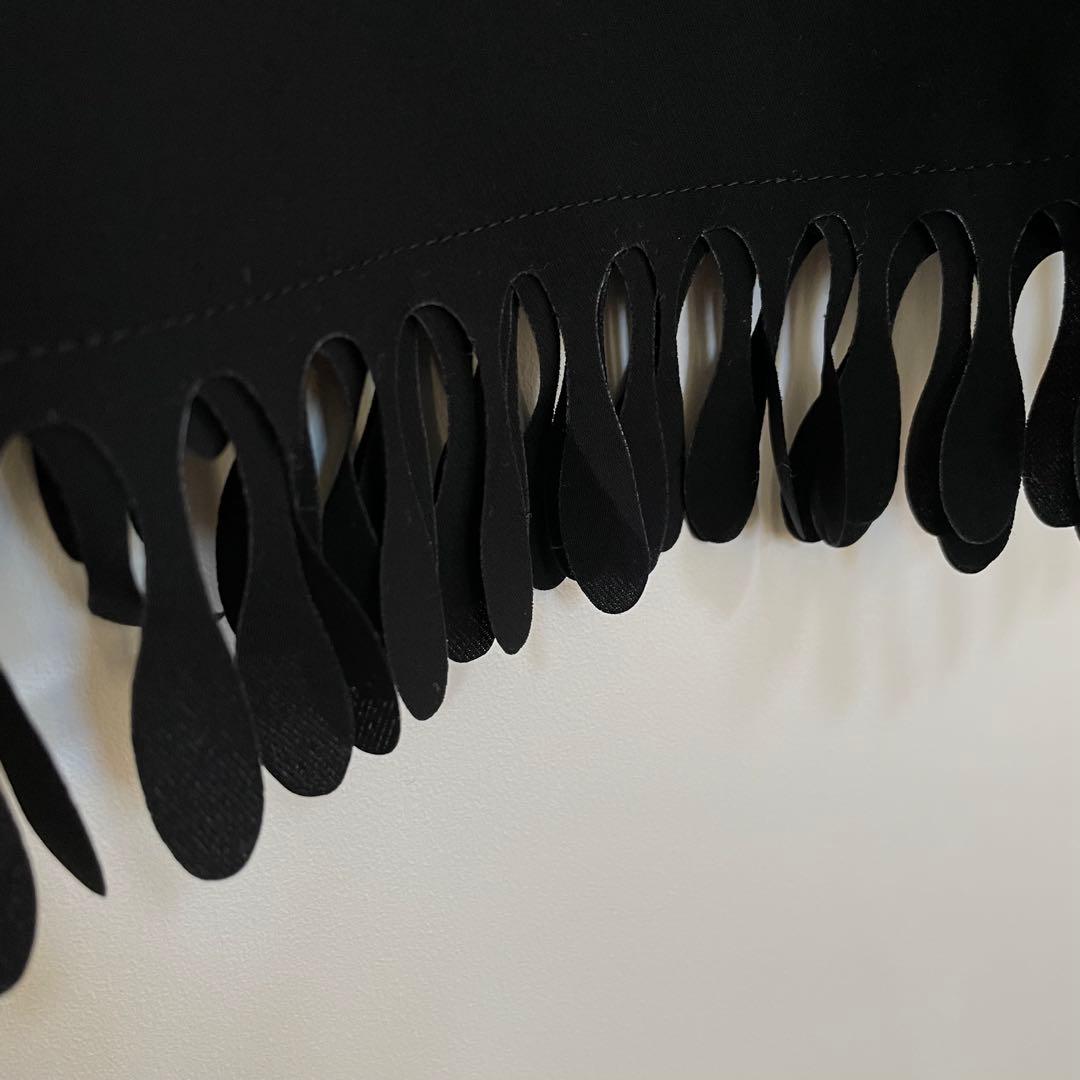 ISSEY MIYAKE イッセイミヤケ ブラック フリンジキャミワンピース