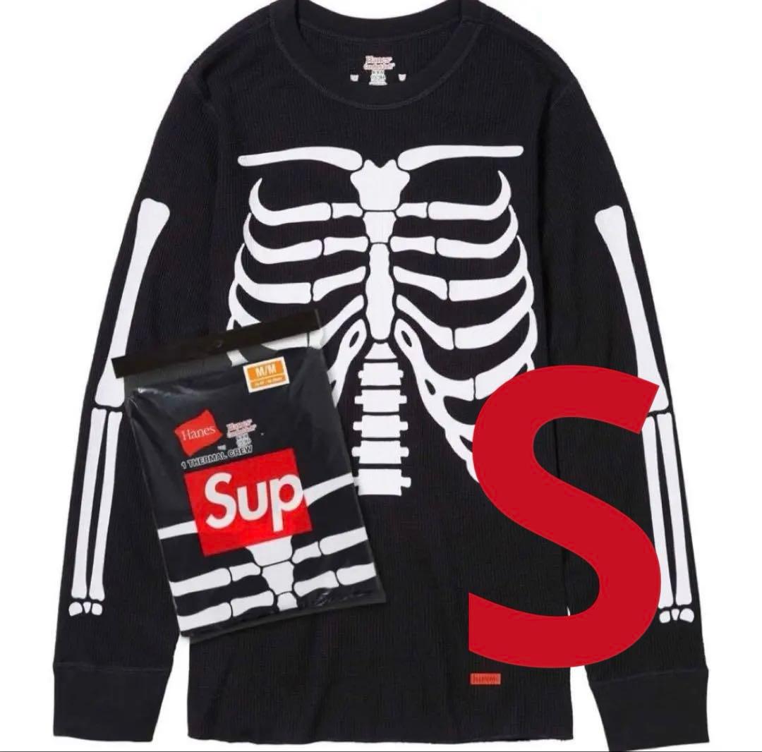 トップス Supreme Hanes Bones Thermal Crew Black