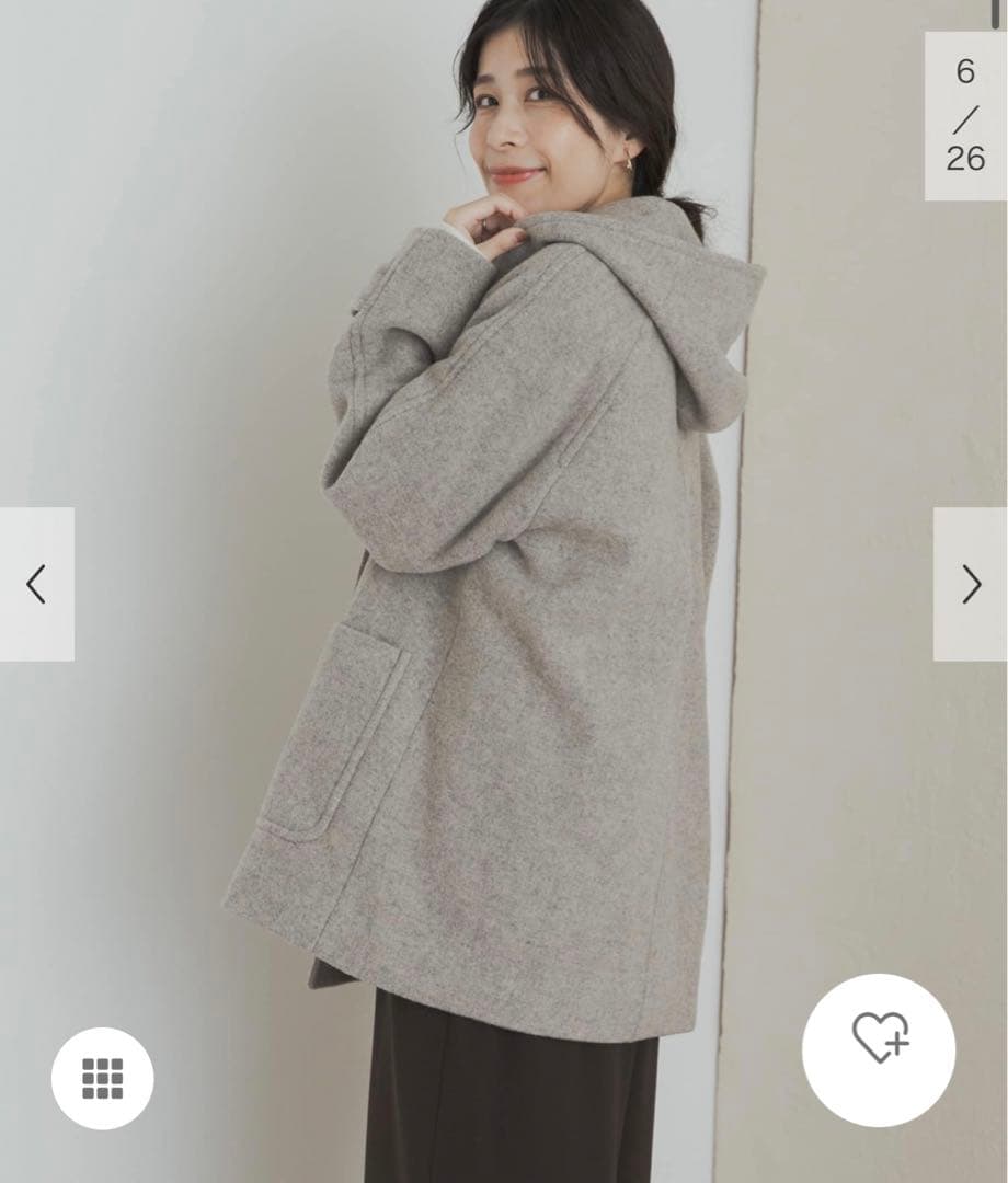 新品タグ付◆ DOORS エアリーウールフードコート　アーバンリサーチ