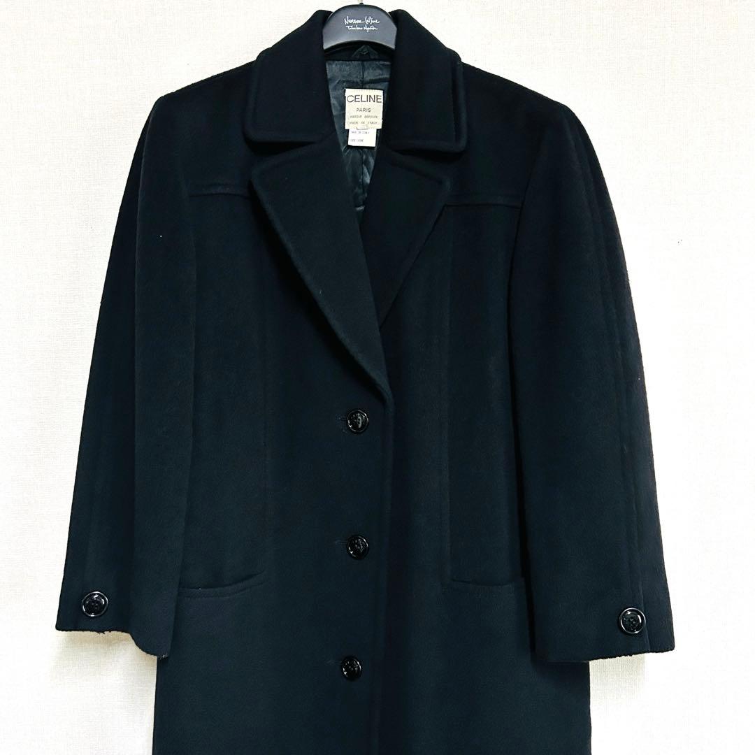 セリーヌ CELINE チェスターコート ロングコート オールドセリーヌ 黒