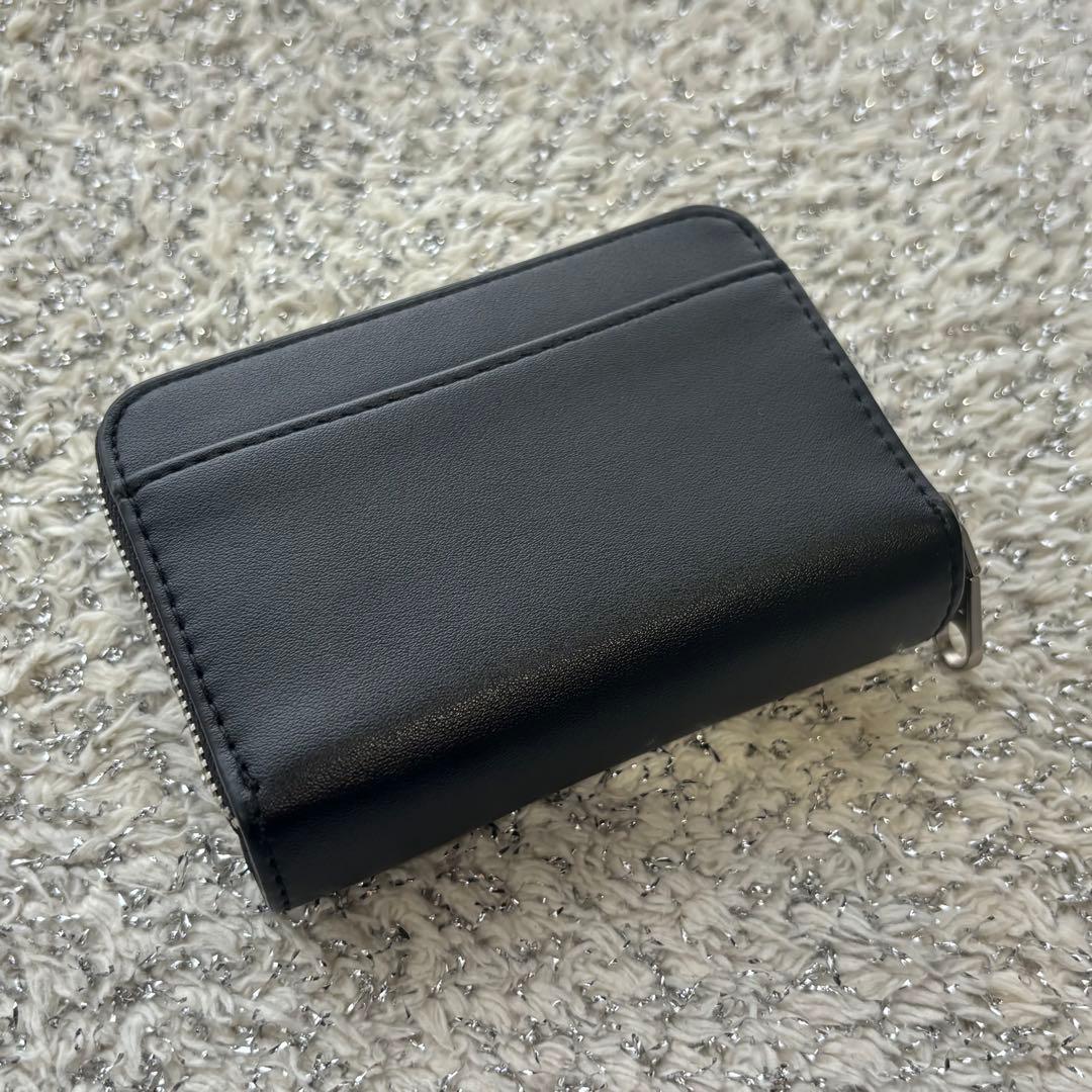 【美品】★人気・ラストワン★　カルバンクライン　財布　二つ折り　ブラック　レザー