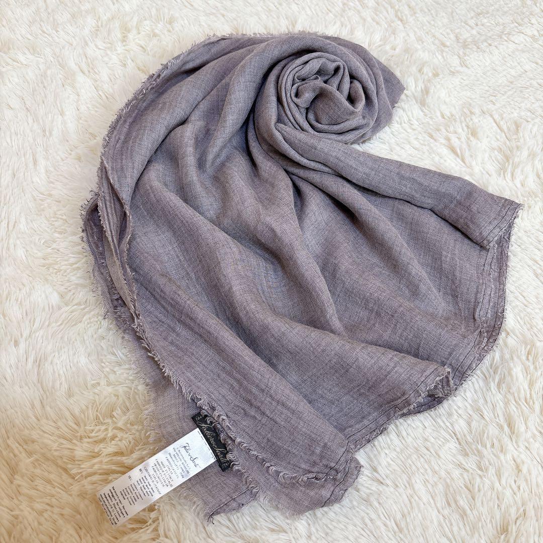 人気☆ファリエロサルティ ストール 大判 モダール カシミヤ グレー系