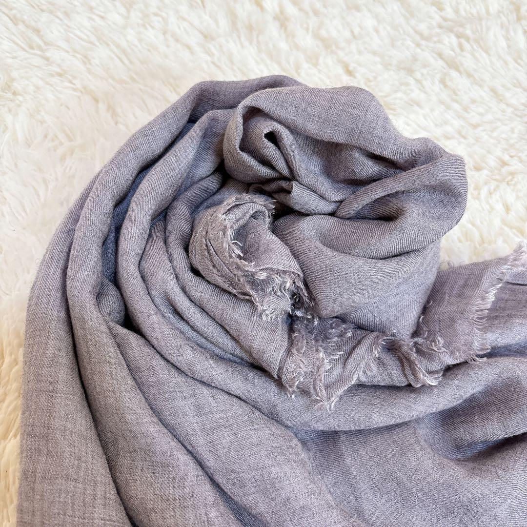 人気☆ファリエロサルティ ストール 大判 モダール カシミヤ グレー系