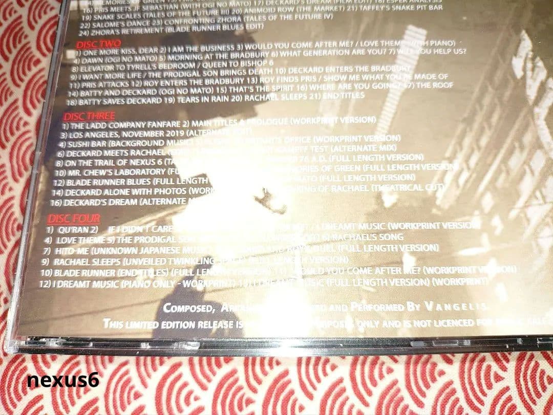 Blade Runner Soundtrack / Vangelis 4枚組
