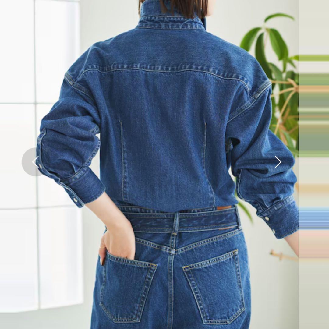 スピックアンドスパン spick&span デニムジャンプスーツ オールインワン