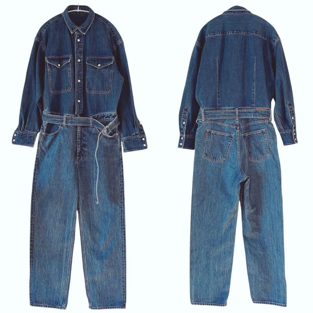 スピックアンドスパン spick&span デニムジャンプスーツ オールインワン