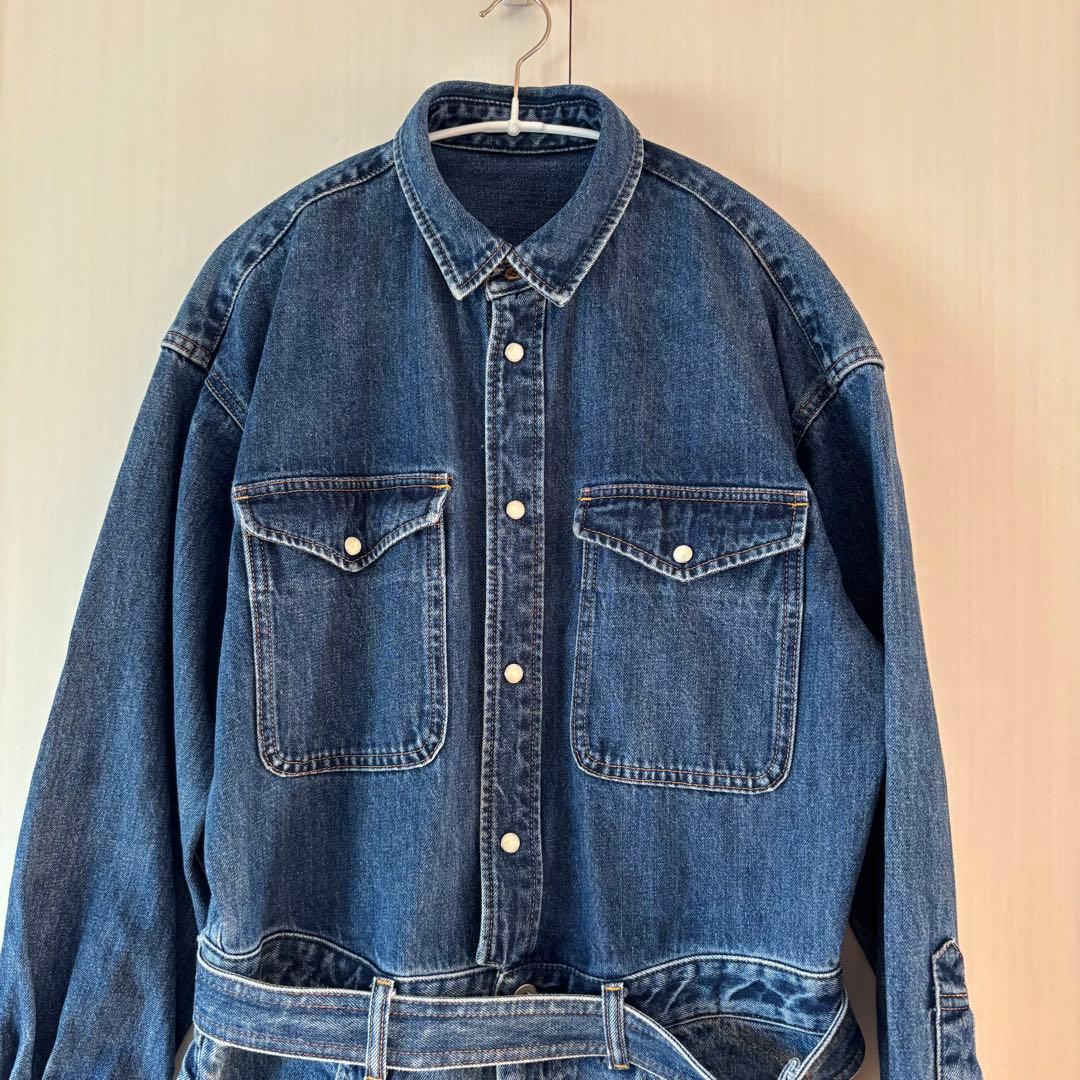 スピックアンドスパン spick&span デニムジャンプスーツ オールインワン