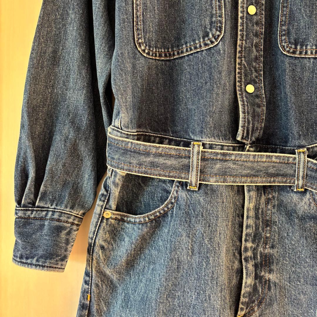 スピックアンドスパン spick&span デニムジャンプスーツ オールインワン