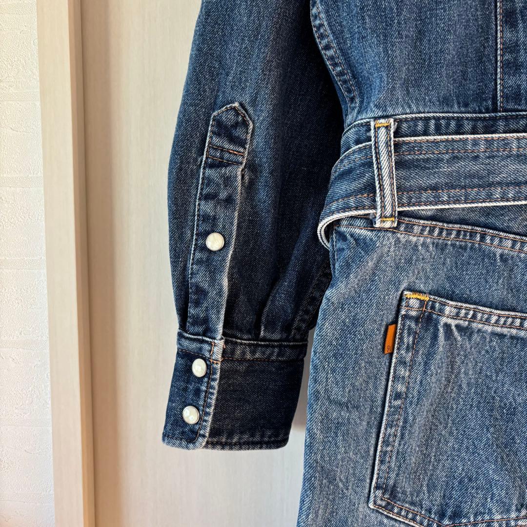 スピックアンドスパン spick&span デニムジャンプスーツ オールインワン