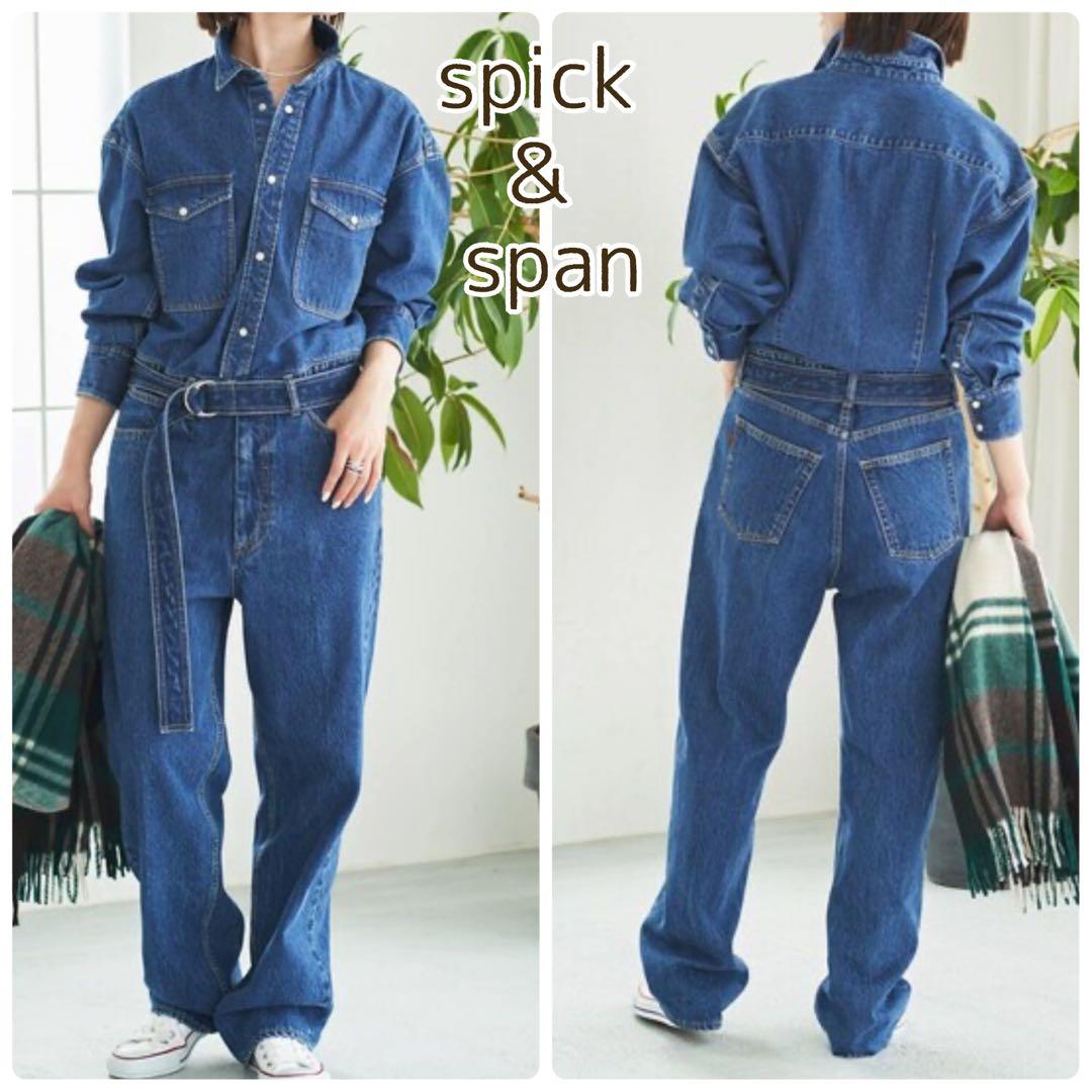 スピックアンドスパン spick&span デニムジャンプスーツ オールインワン