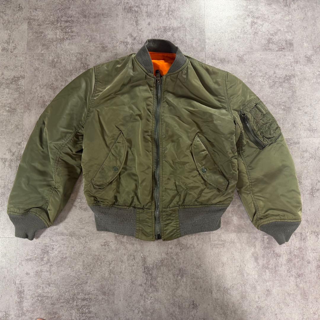 90s アルファインダストリーズ MA-1 usa カーキオリーブ S
