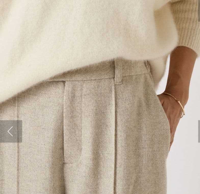 24200円　今季新品　ビアズリー　 LIVETART　ラメ　ウール　パンツ