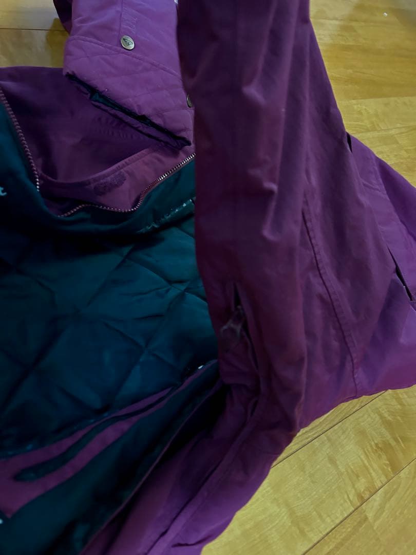 美品★ROXY スノーボードジャケット 防水10K パープル　Ｌ　スキー　ウェア