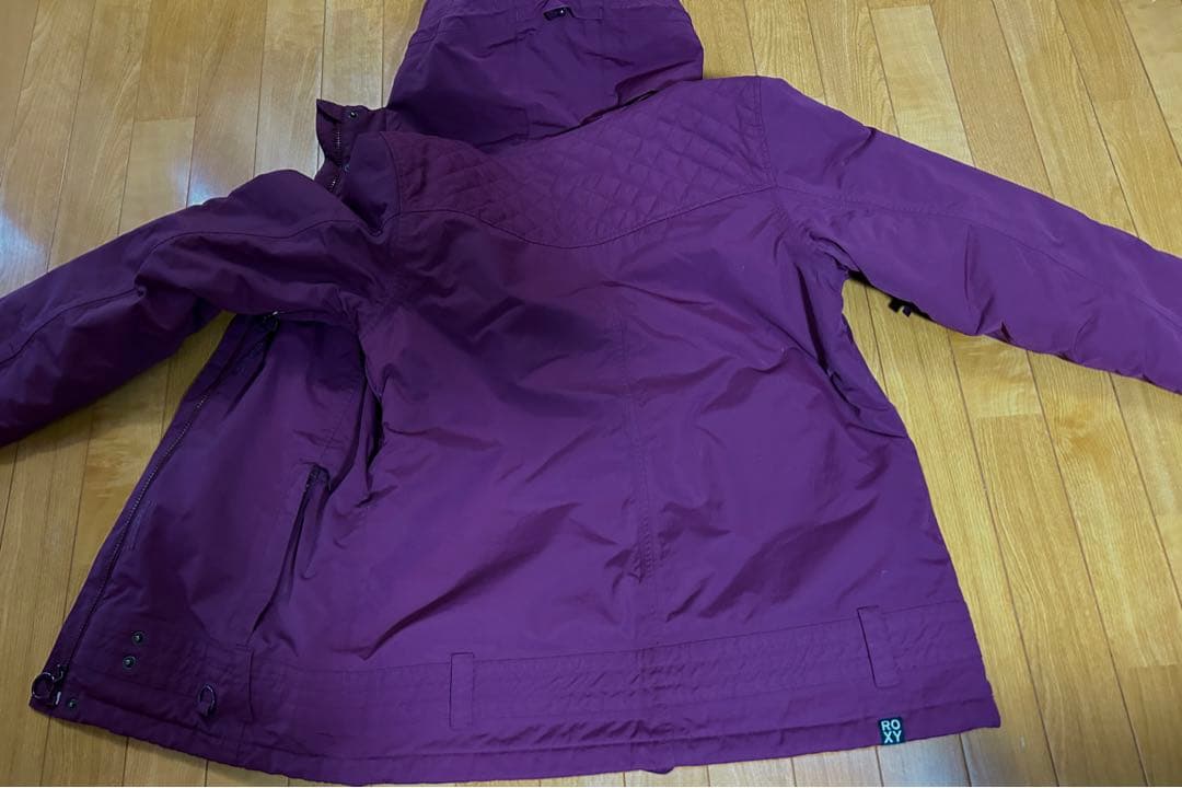 美品★ROXY スノーボードジャケット 防水10K パープル　Ｌ　スキー　ウェア