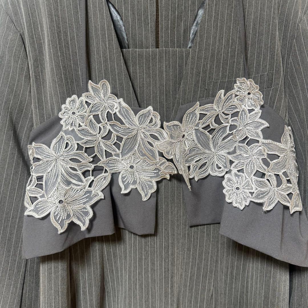 Kana ストライプテーラード ビスチェ ドレス ワンピース オケージョン