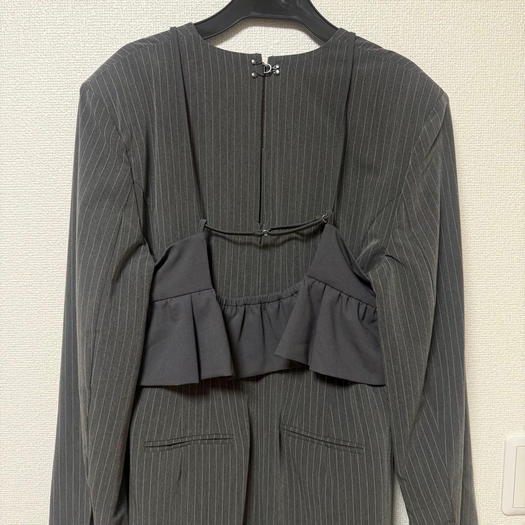 Kana ストライプテーラード ビスチェ ドレス ワンピース オケージョン