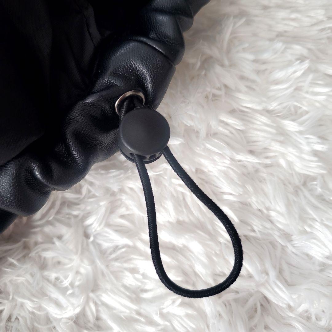 chuclla PUレザー サークルダウンベスト M ブラック