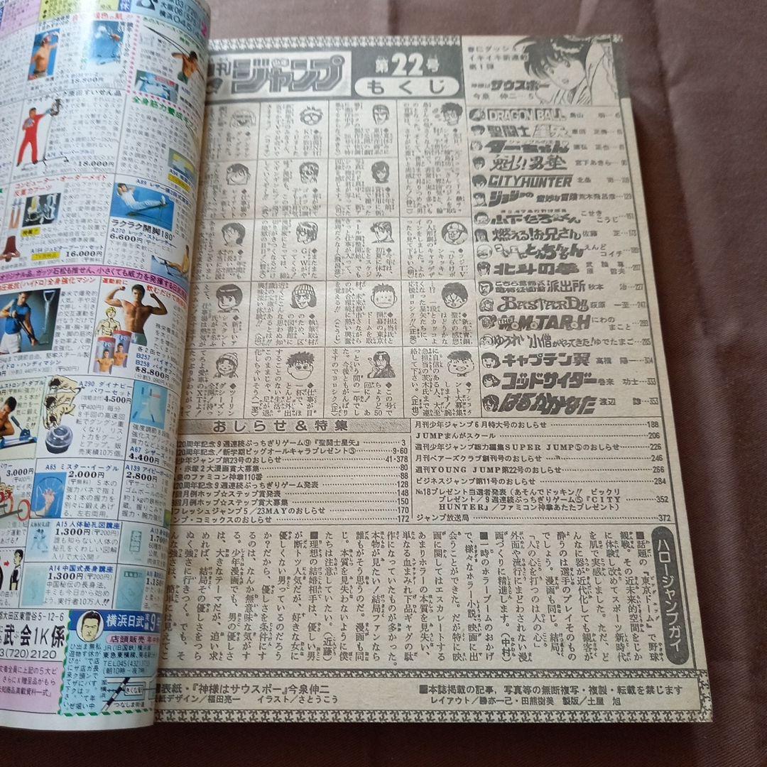 【当時物美品】週刊 少年 ジャンプ 1988年22号 漫画 アニメ