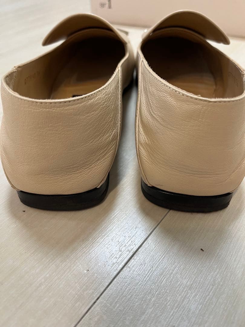 セルジオロッシ　sr1　スリッパ　フラット　ベージュ×シルバー　36