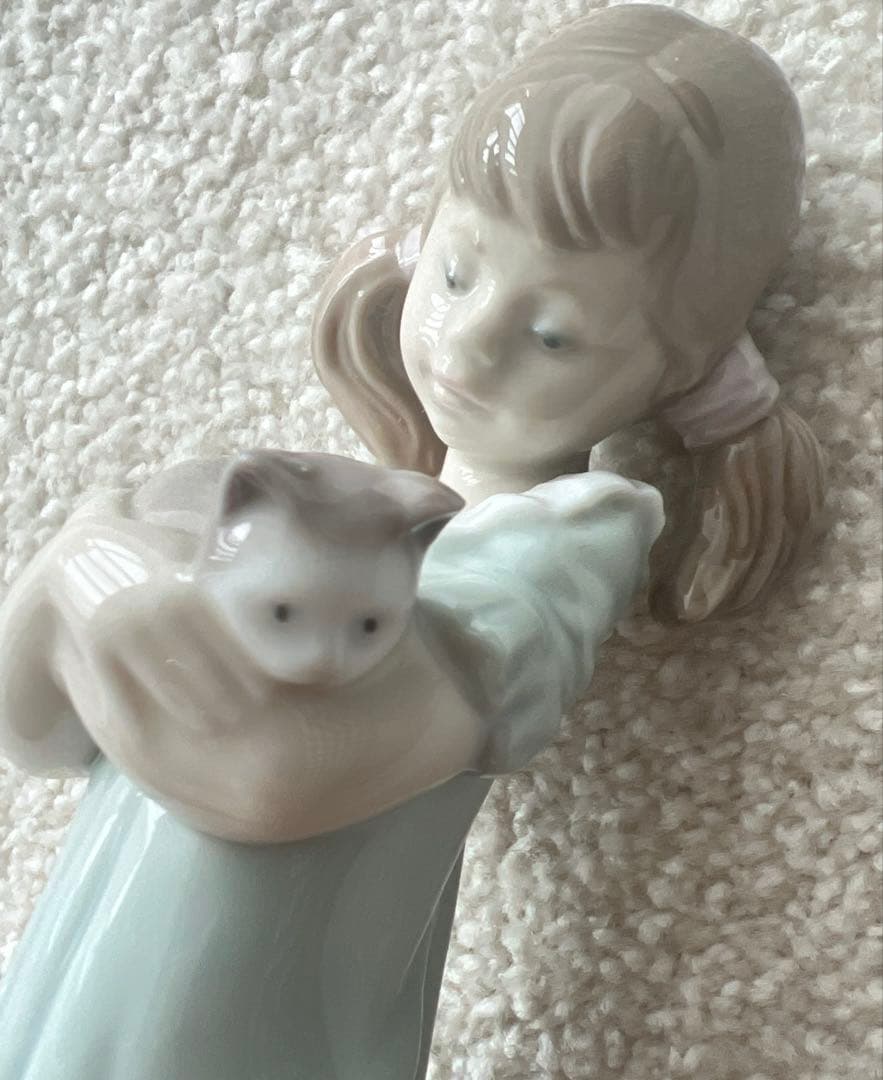 LIADRO 女の子と猫　美品