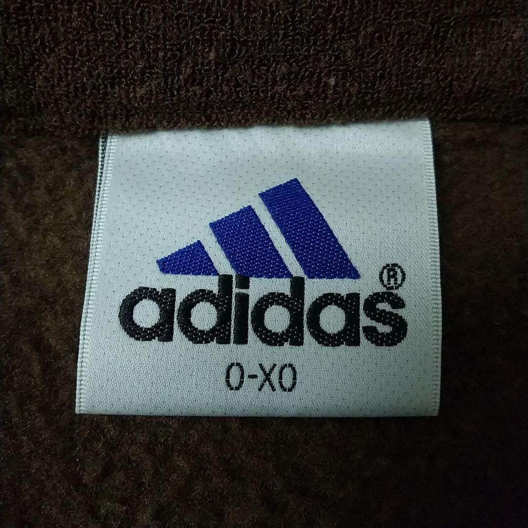 希少☆90s デサント製 アディダス 刺繍 パイル地 襟付 トラックジャケット