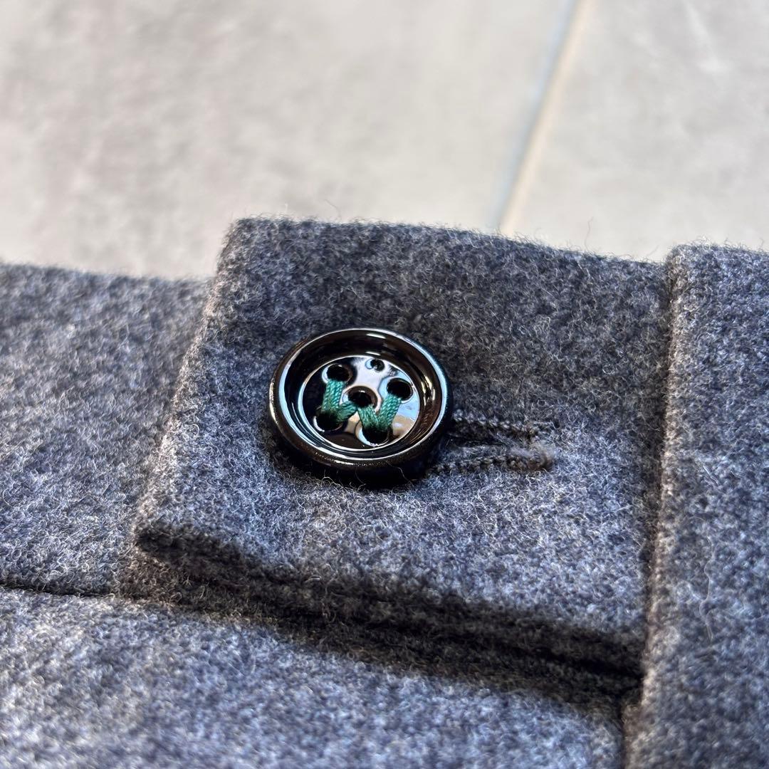 【極美品】ベルウィッチ カノニコ ウールフラノ 2タックワイドトラウザー 48