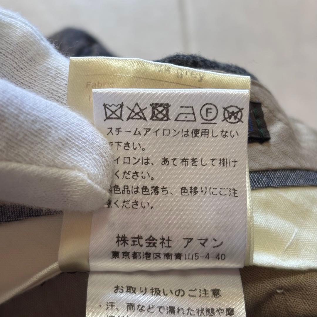 【極美品】ベルウィッチ カノニコ ウールフラノ 2タックワイドトラウザー 48