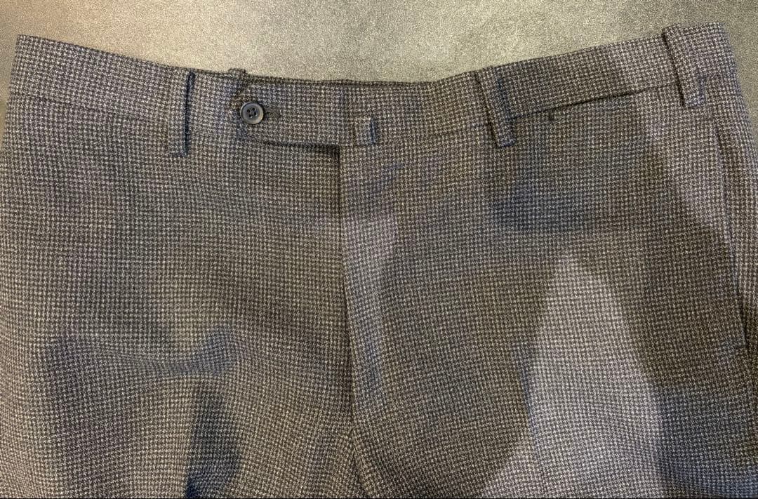 美品 Barneys New York 千鳥柄 ダークグレイ サイズ52