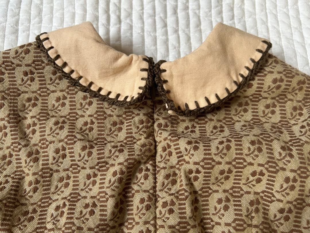 apolina grid floral jacquard ワンピース