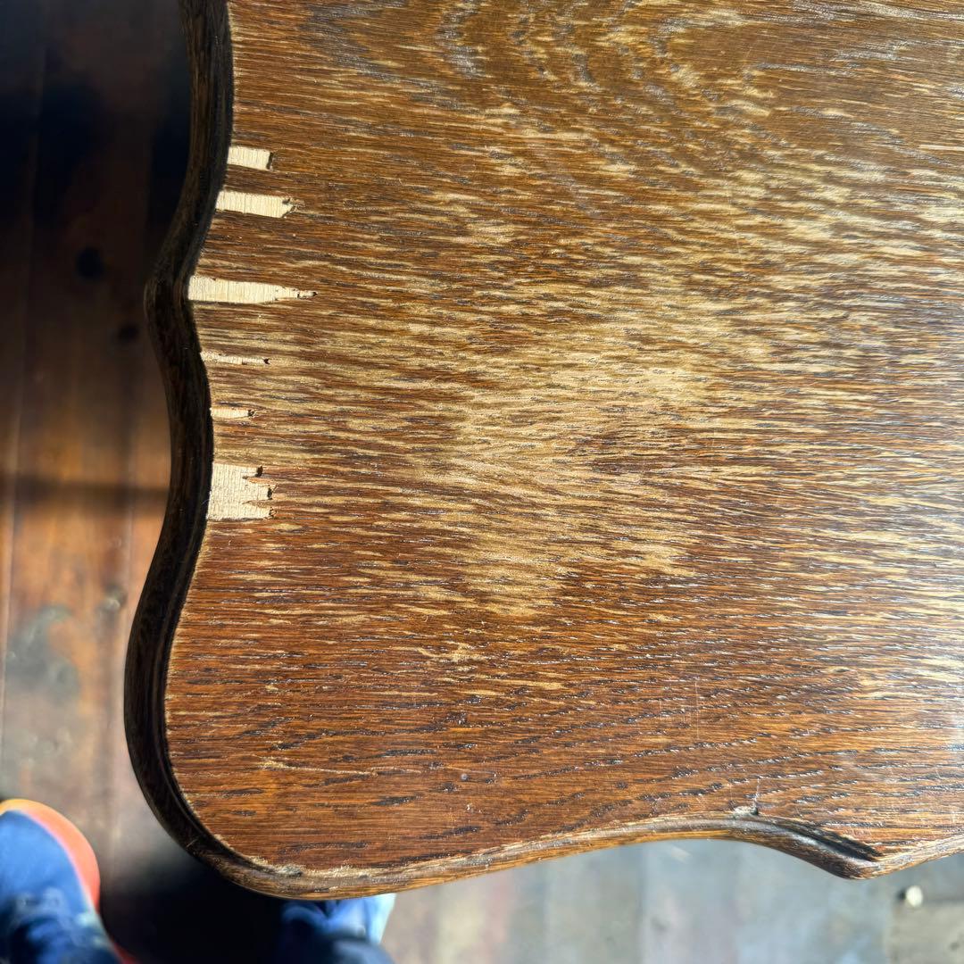 アンティーク風　木製文机　西洋　猫脚　デスク