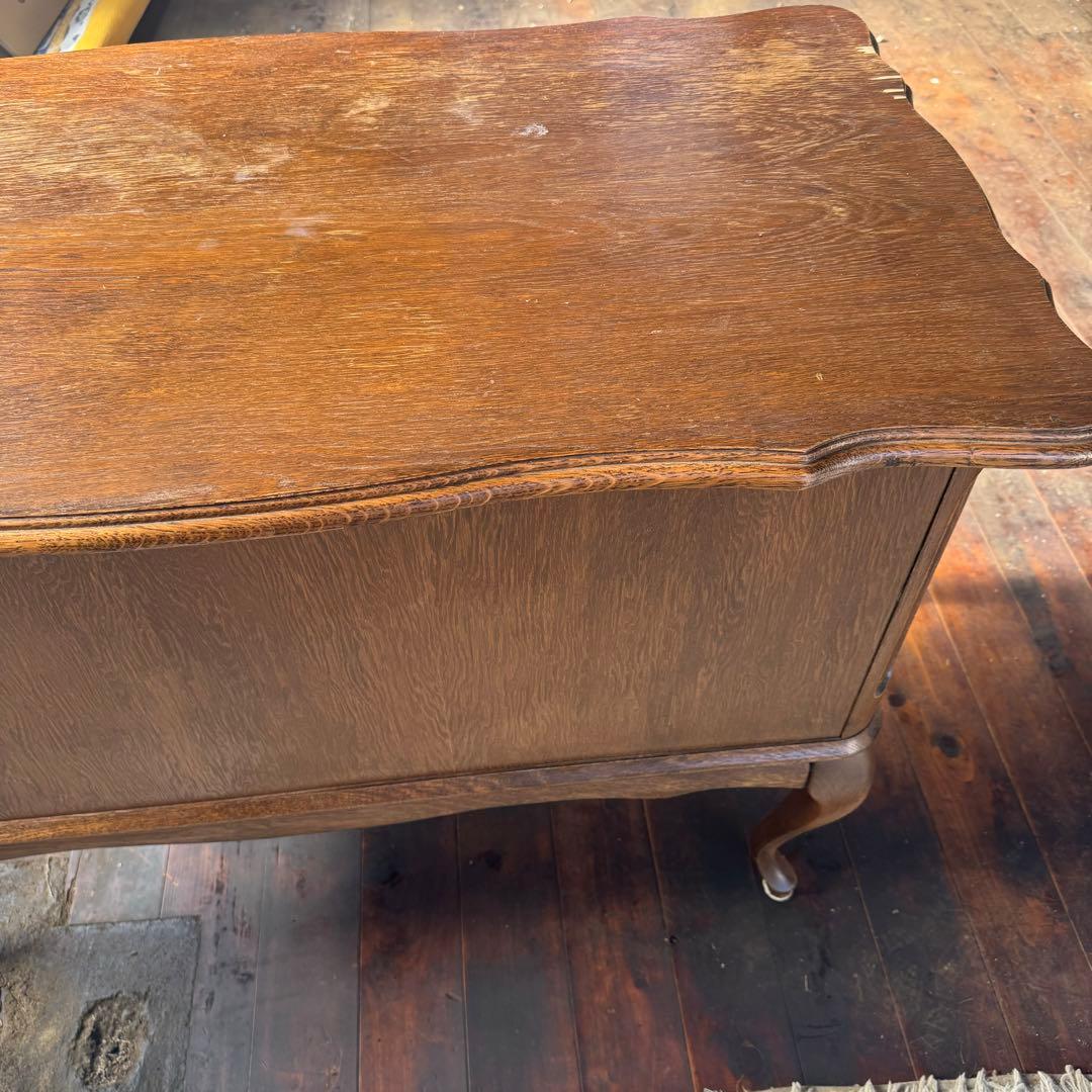 アンティーク風　木製文机　西洋　猫脚　デスク