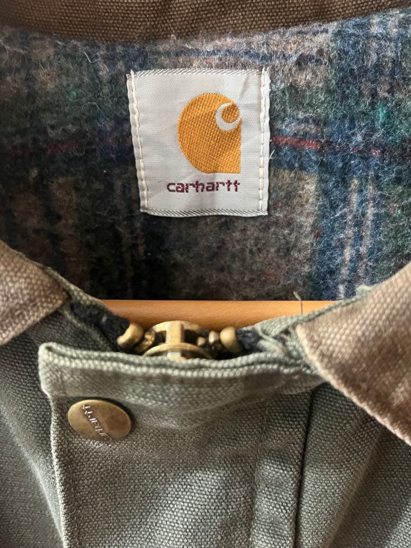 90s Carhartt USA製 ジャケット XL カーハート レアカラー 緑