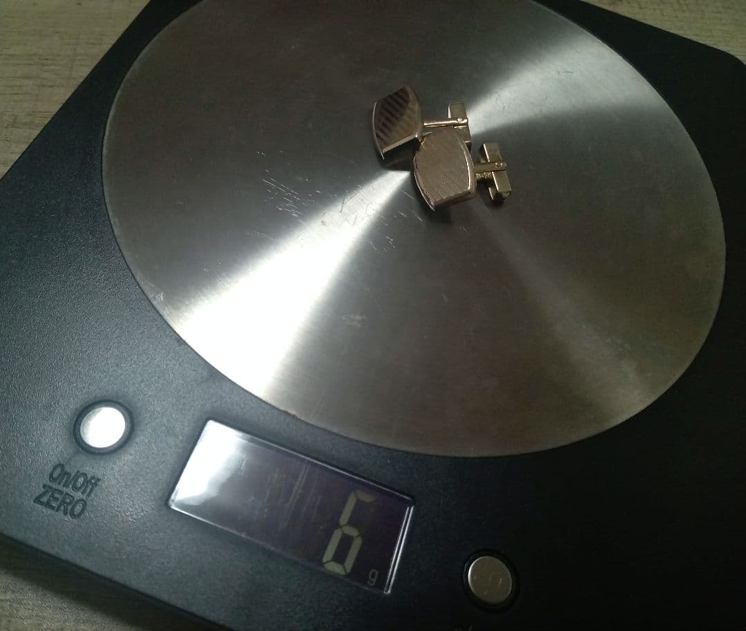 10K カフリンクス ストライプ 刻印有り