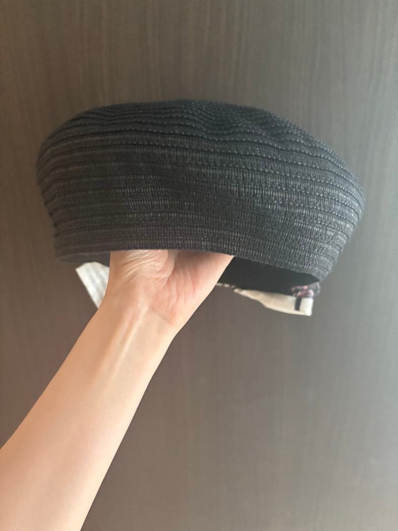 CA4LA 麦わら ベレー帽 リボン