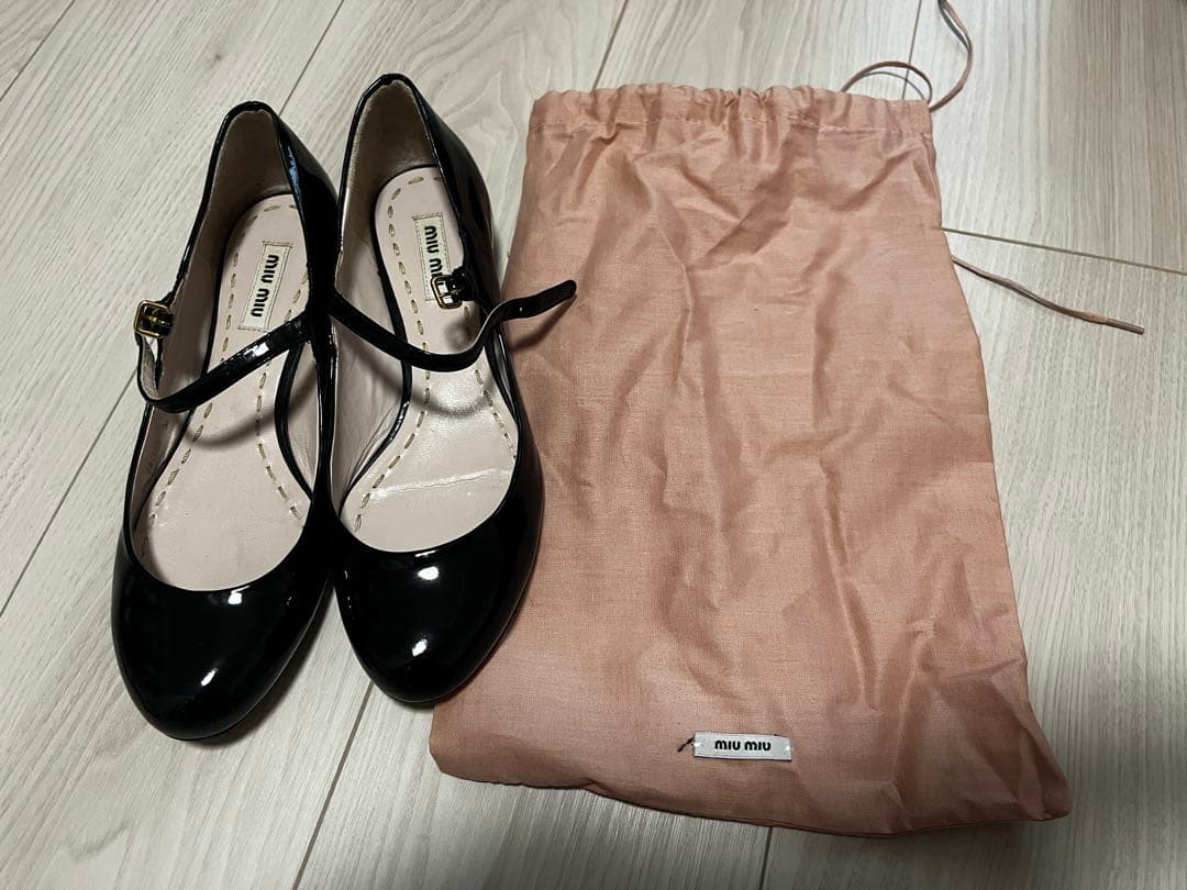 正規品MIU MIUメリージェーン フラットシューズ