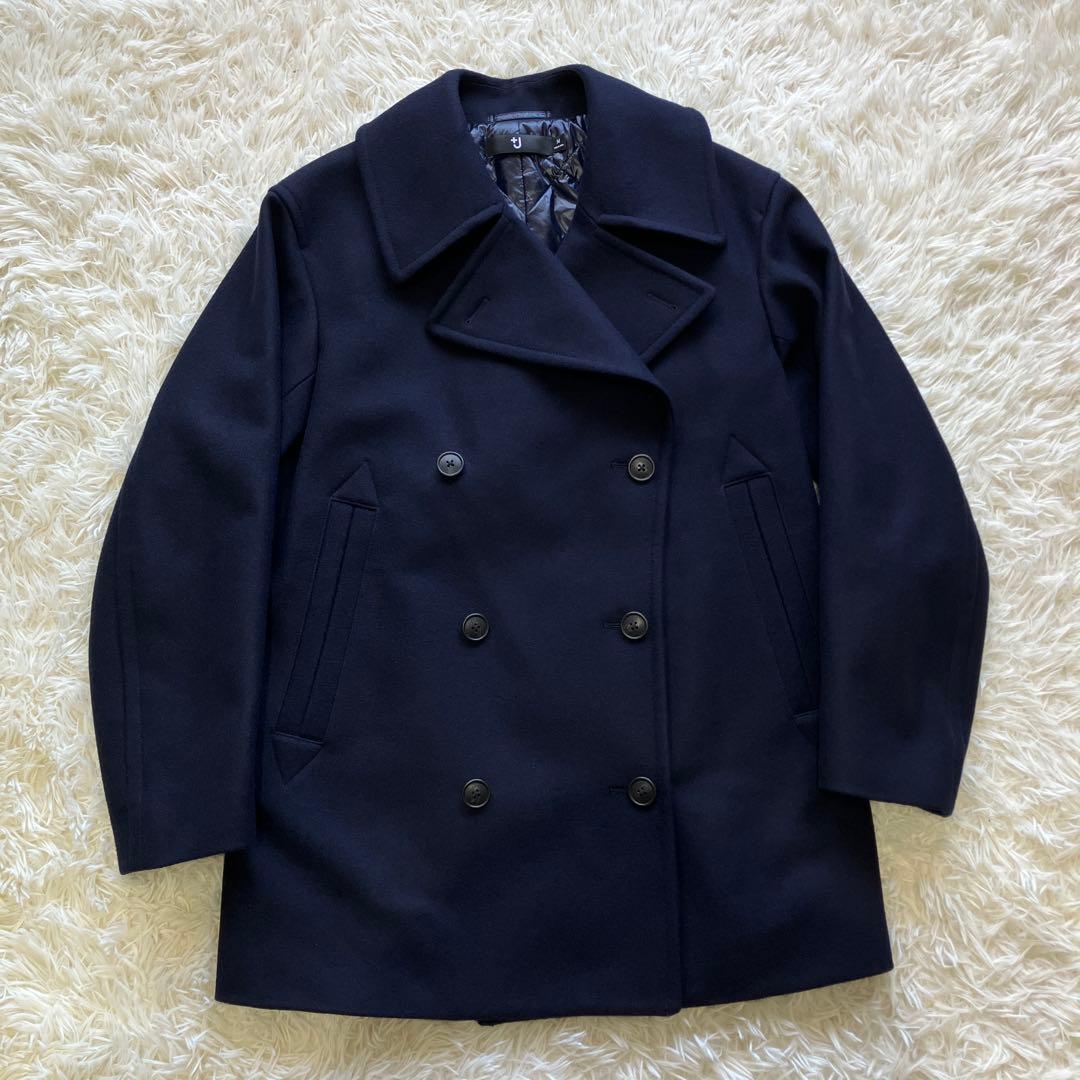 未使用に近い Uniqlo +J ウールブレンドオーバーサイズピーコート