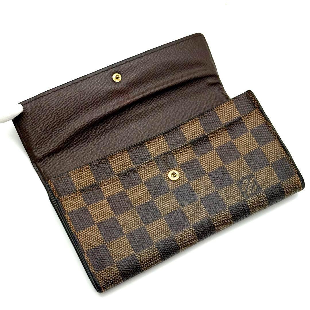 極上美品✨ルイヴィトン ダミエ ポルトフォイユ サラ 　長財布　ブラウン　L37