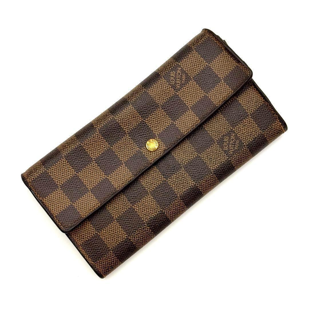 極上美品✨ルイヴィトン ダミエ ポルトフォイユ サラ 　長財布　ブラウン　L37