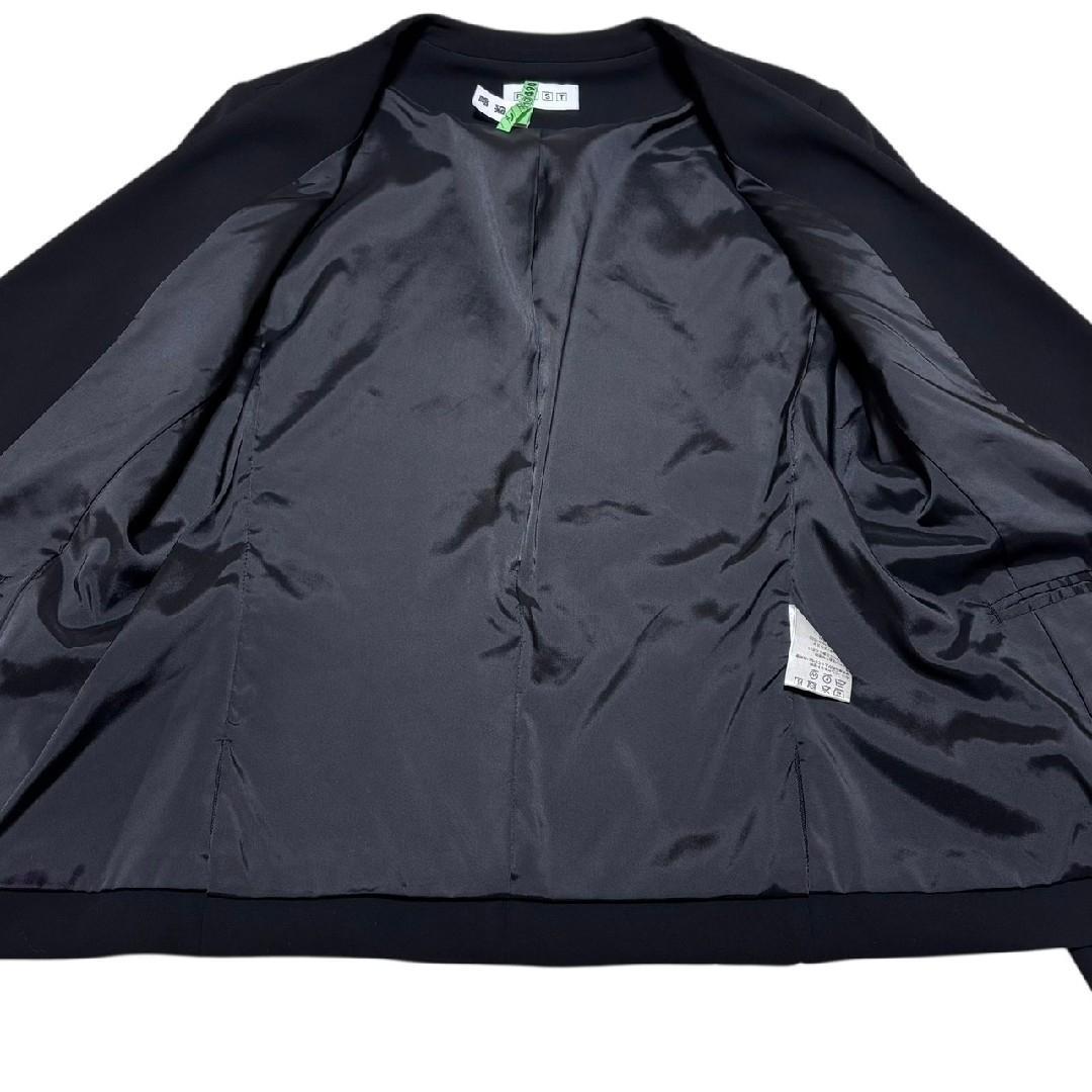 極美品　サイズM　プラステ　ノーカラー　スカート　スーツ　セットアップ　黒