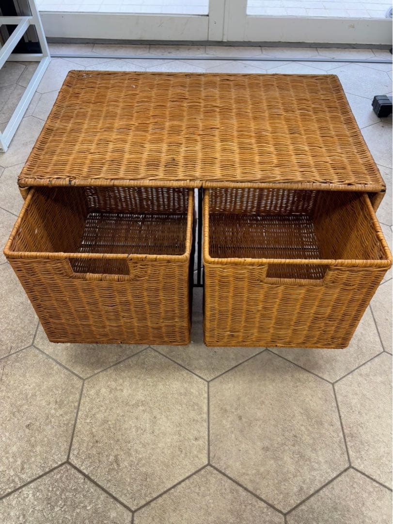 ラタン ランドリーチェスト 美品