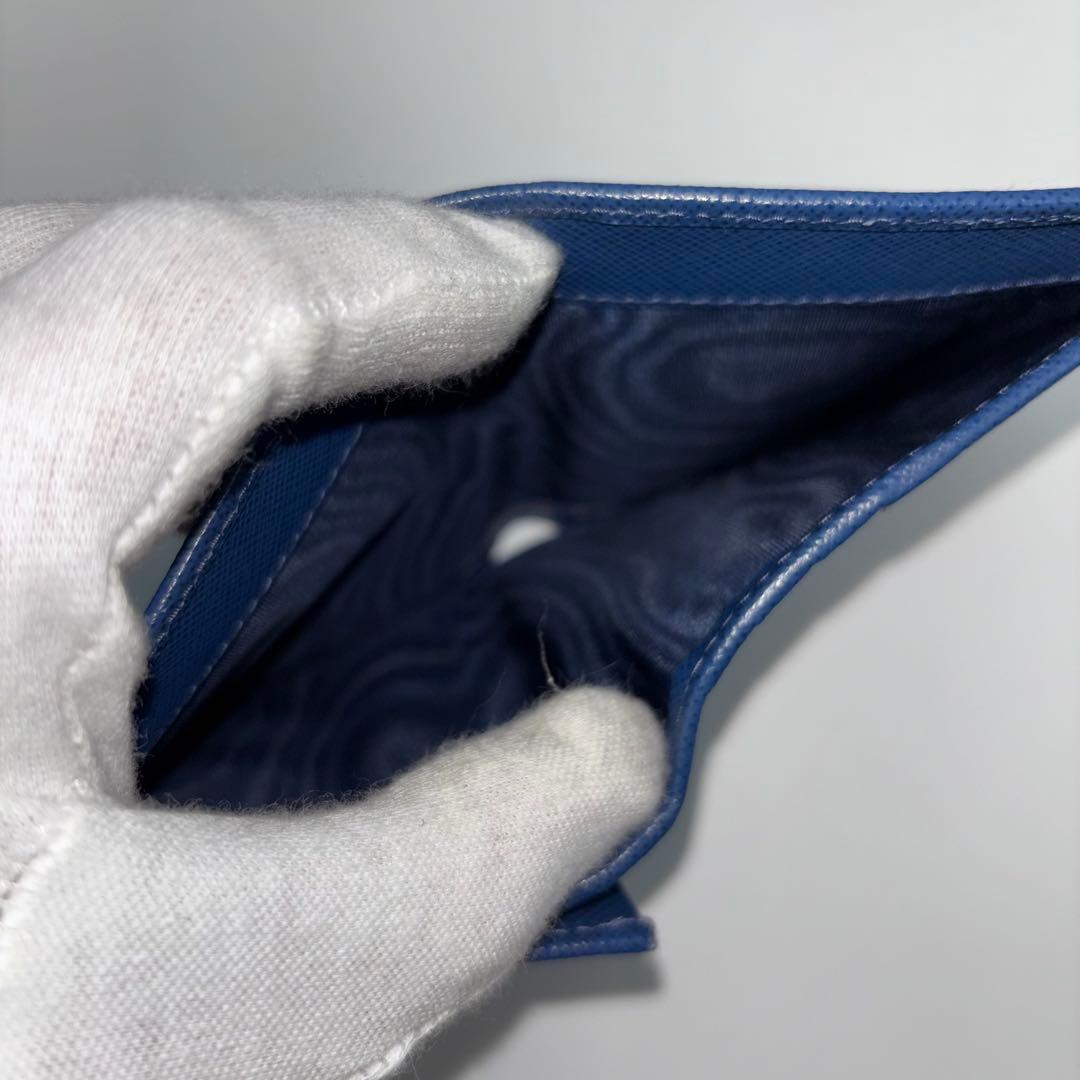 未使用級⭐️ PRADA プラダ 1ML018 折財布　サフィアーノメタル　ブルー