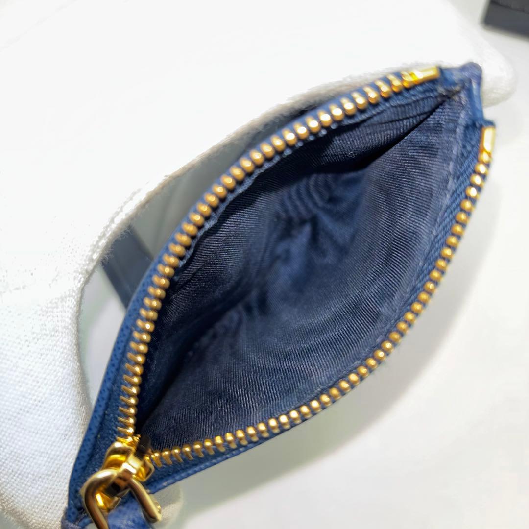 未使用級⭐️ PRADA プラダ 1ML018 折財布　サフィアーノメタル　ブルー