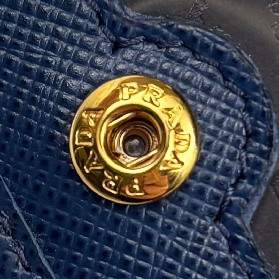 未使用級⭐️ PRADA プラダ 1ML018 折財布　サフィアーノメタル　ブルー