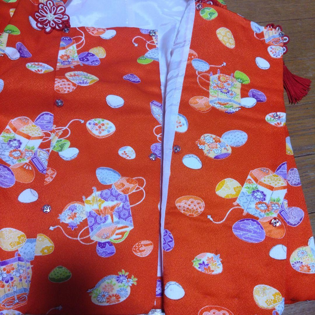 レトロ可愛い★三歳★貝道具柄★被布＆着物