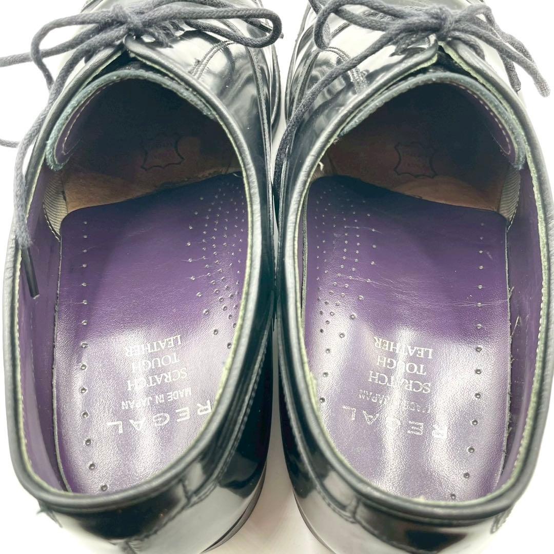 リーガル ストレートチップ 黒 25cm ビジネスシューズ 日本製 Y1259